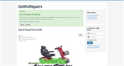 Desktop Screenshot of gewizrepairs.co.uk