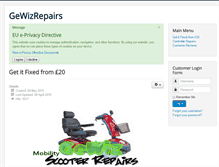 Tablet Screenshot of gewizrepairs.co.uk